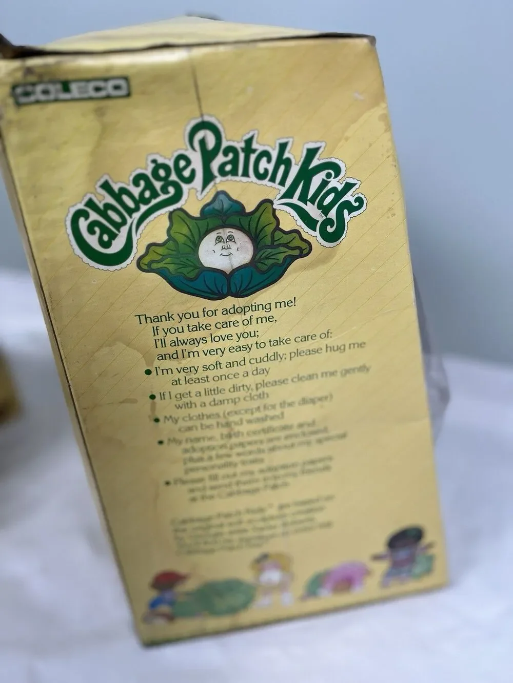 VTG 1985‎ Cabbage Patch Kids Karbel Lori Green Eyes NRFB Birth Cert Box Damage